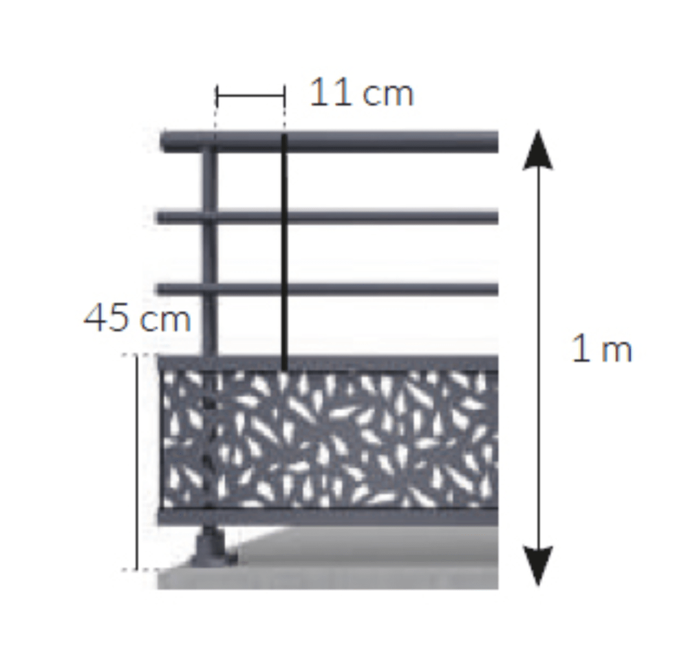 Dimensions d'un garde-corps qui respecte la norme NF P01-012