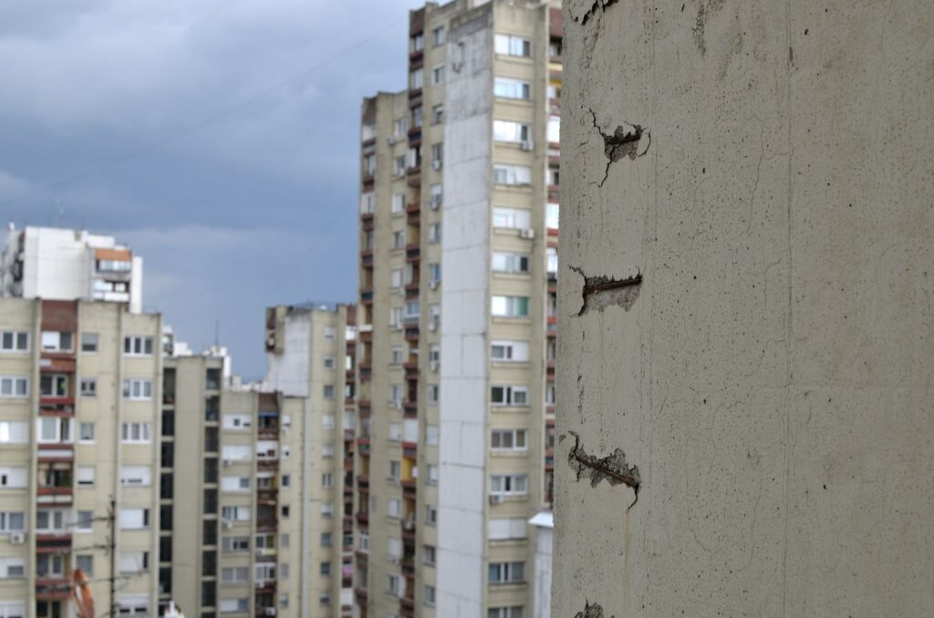 Immeuble présentant un risque d'effondrement