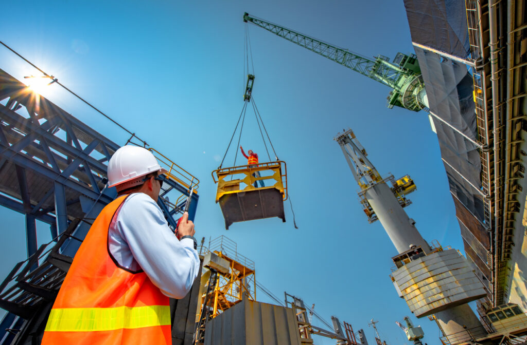 Contrôle sur un chantier de construction